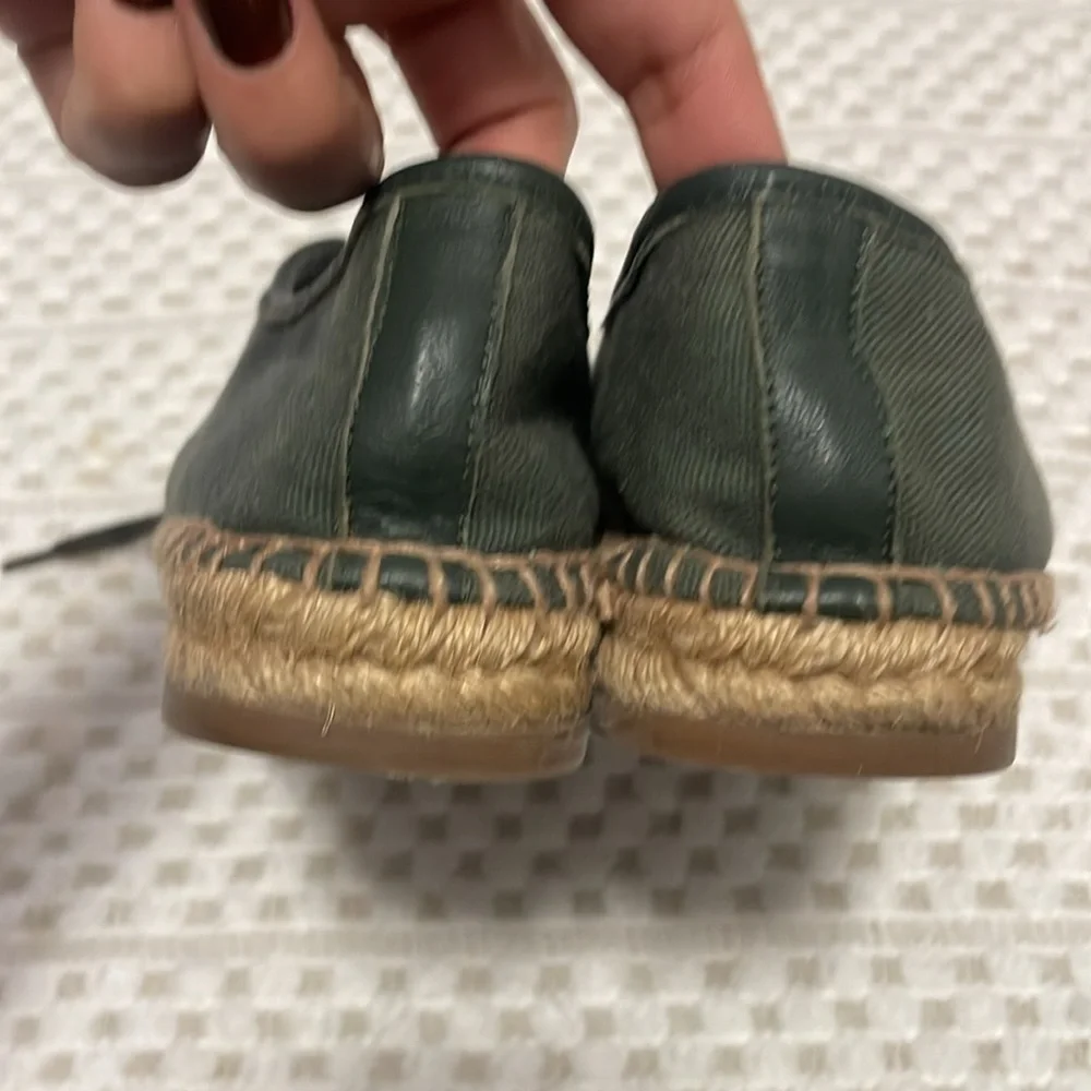 Theory Canvas and Leather Espadrilles